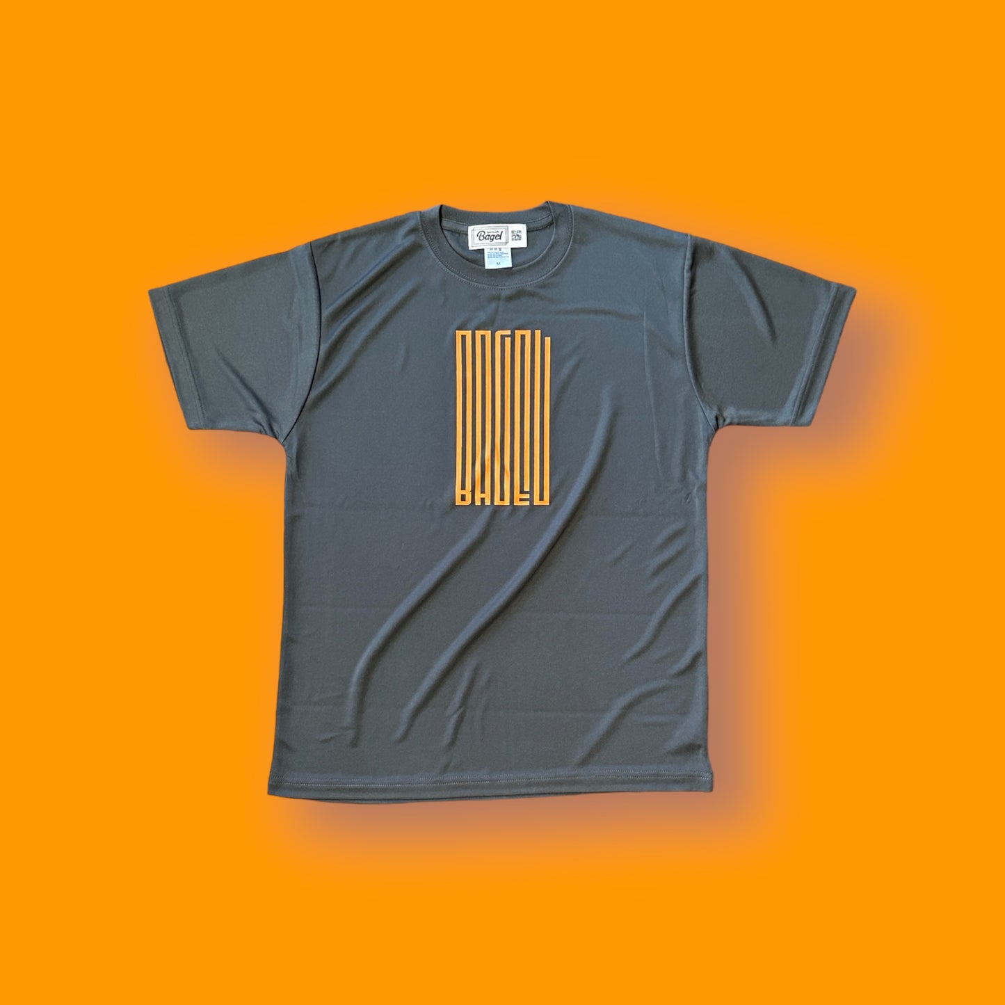 MENS Bagel Design T-Shirt ガンメタ&オレンジ