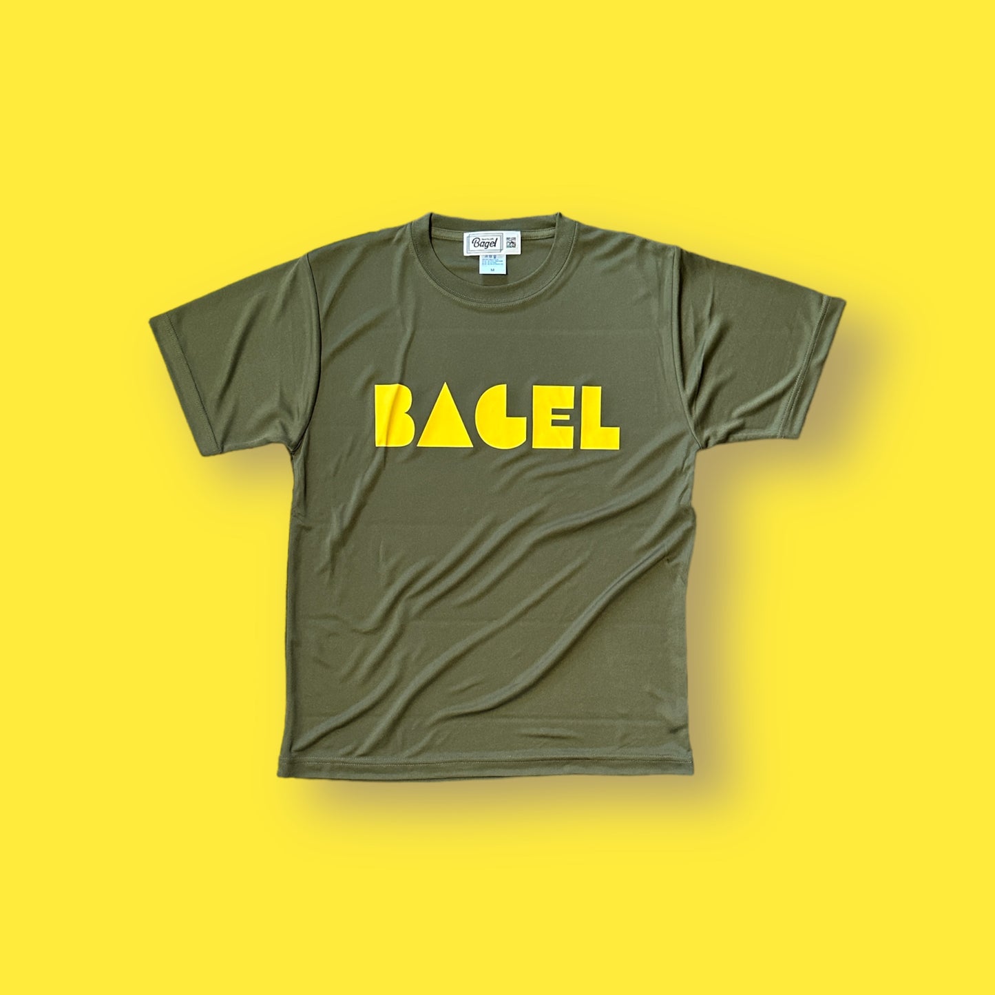MENS Bagel Design T-Shirt オリーブ&イエロー