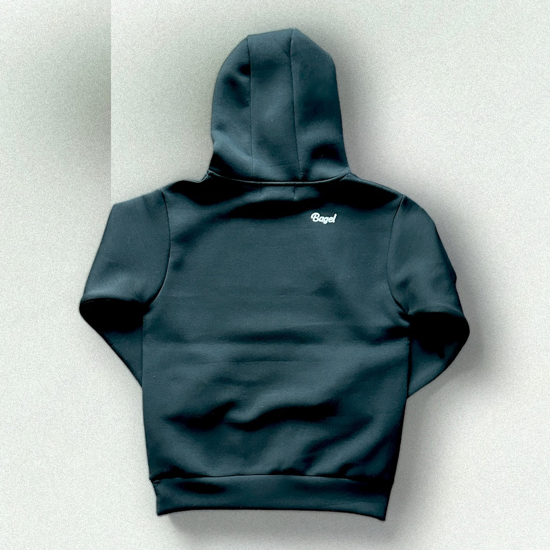 Double Knit Pullover Hoodie(Black)