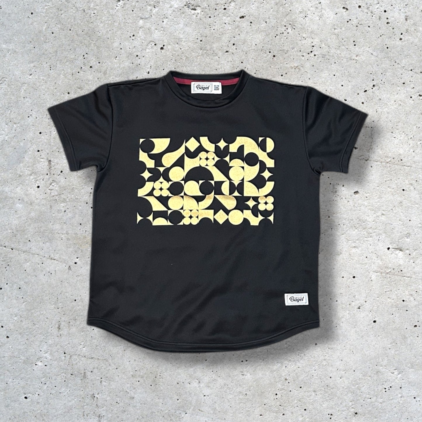 MENS Geometry Block T-Shirt Black-Gold