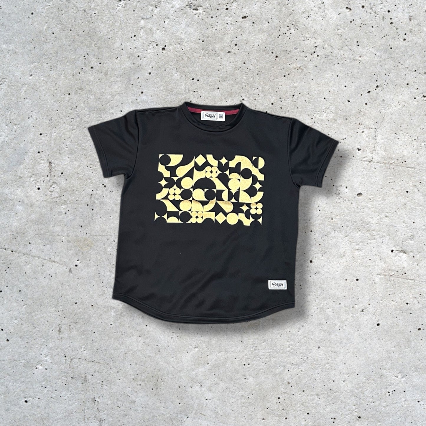 LADIES Geometry Block T-Shirt Black-Gold