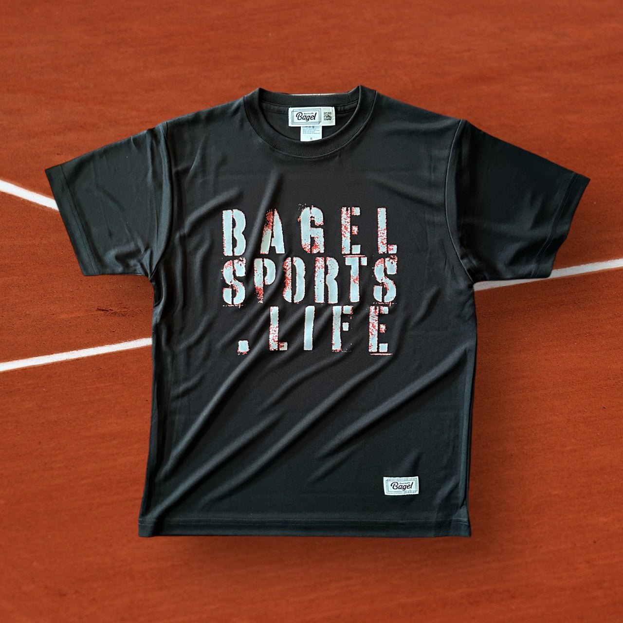 UNI Bagel Design T-Shirt black Square-Steel