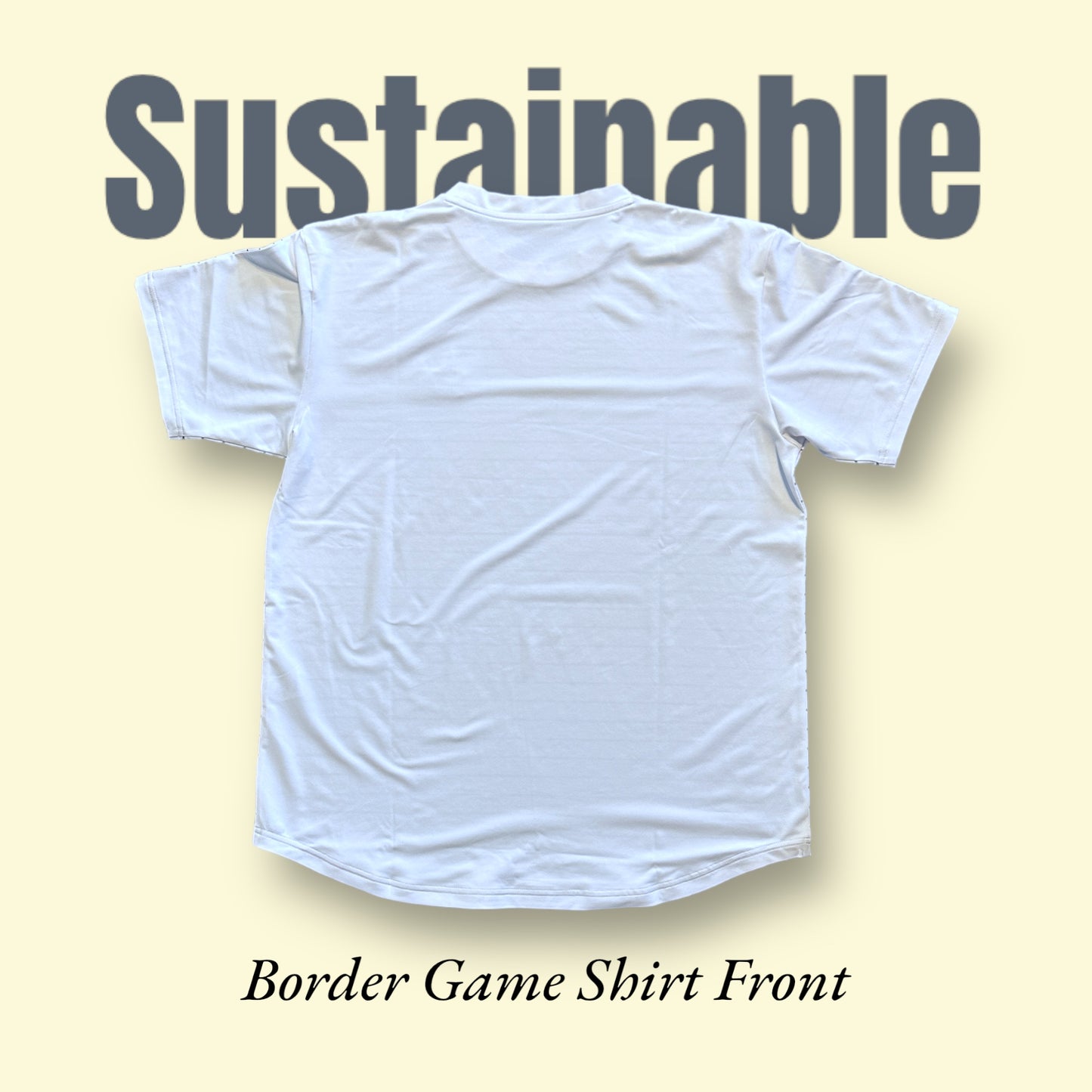 MENS Sustainable BorderF Game Shirt White