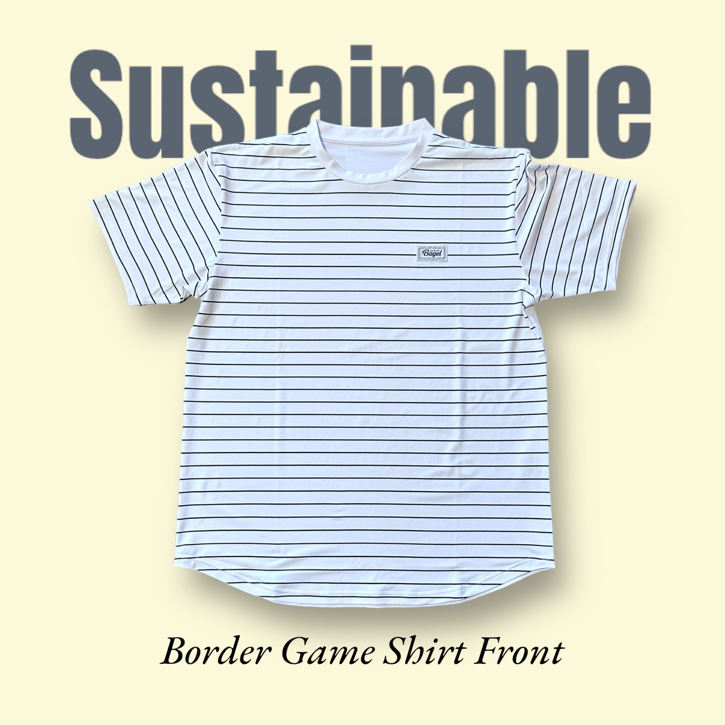 MENS Sustainable BorderF Game Shirt White