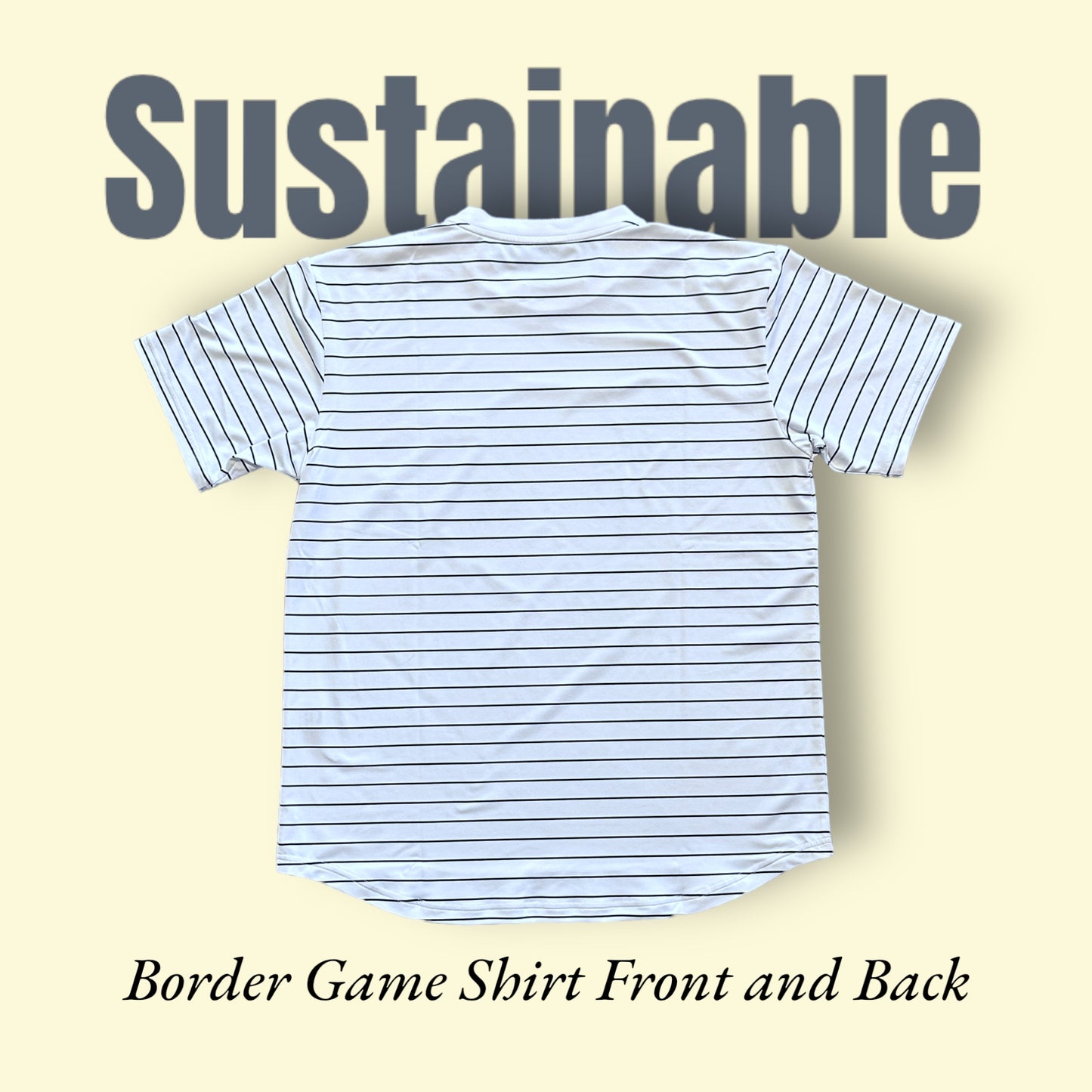 MENS Sustainable BorderFB Game Shirt White