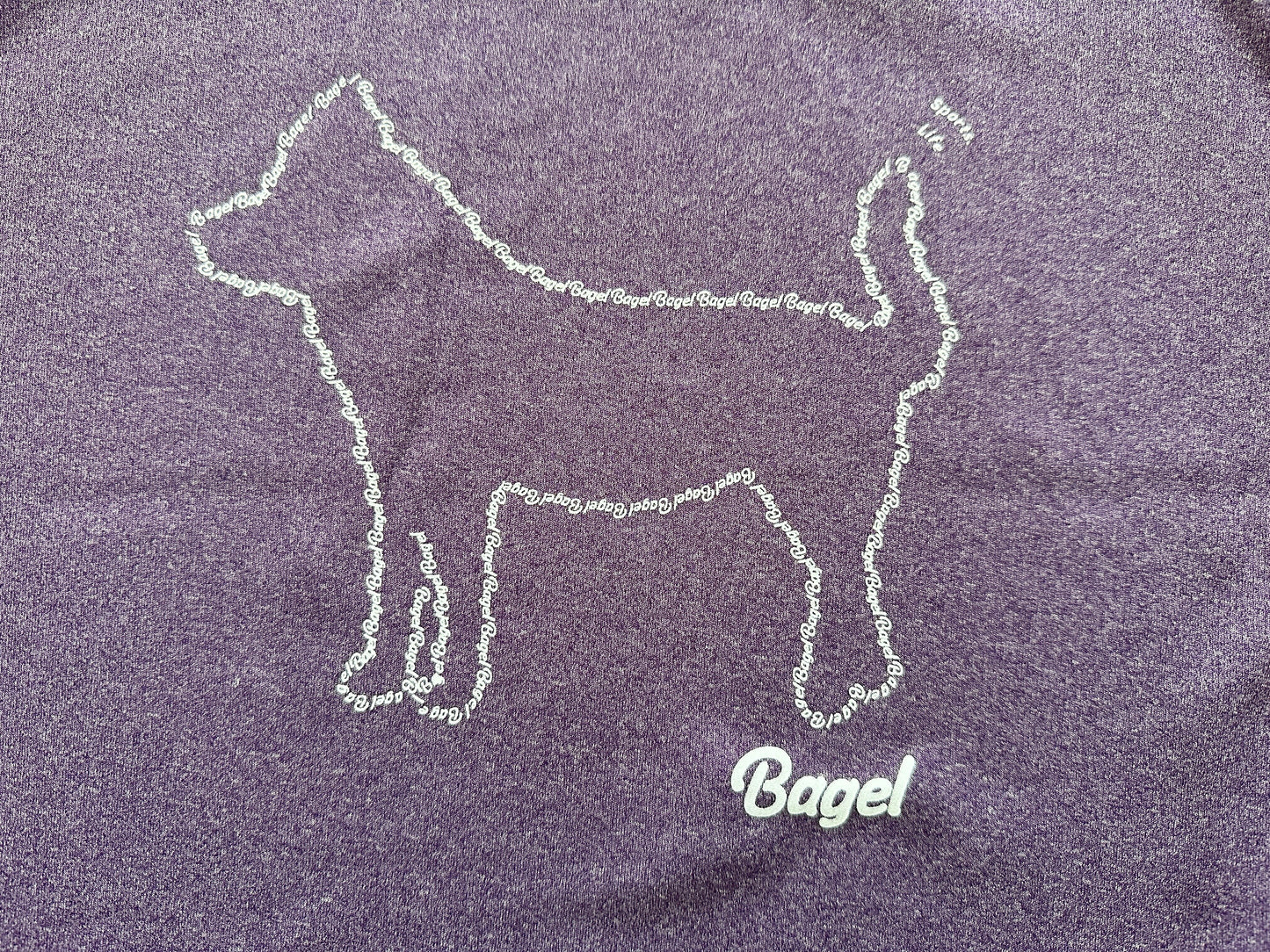 LADIES Bagel-Dog T-Shirt Purple