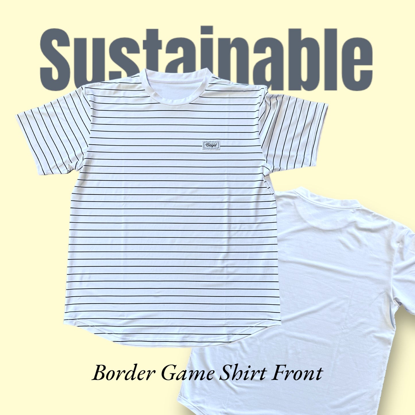 MENS Sustainable BorderF Game Shirt White