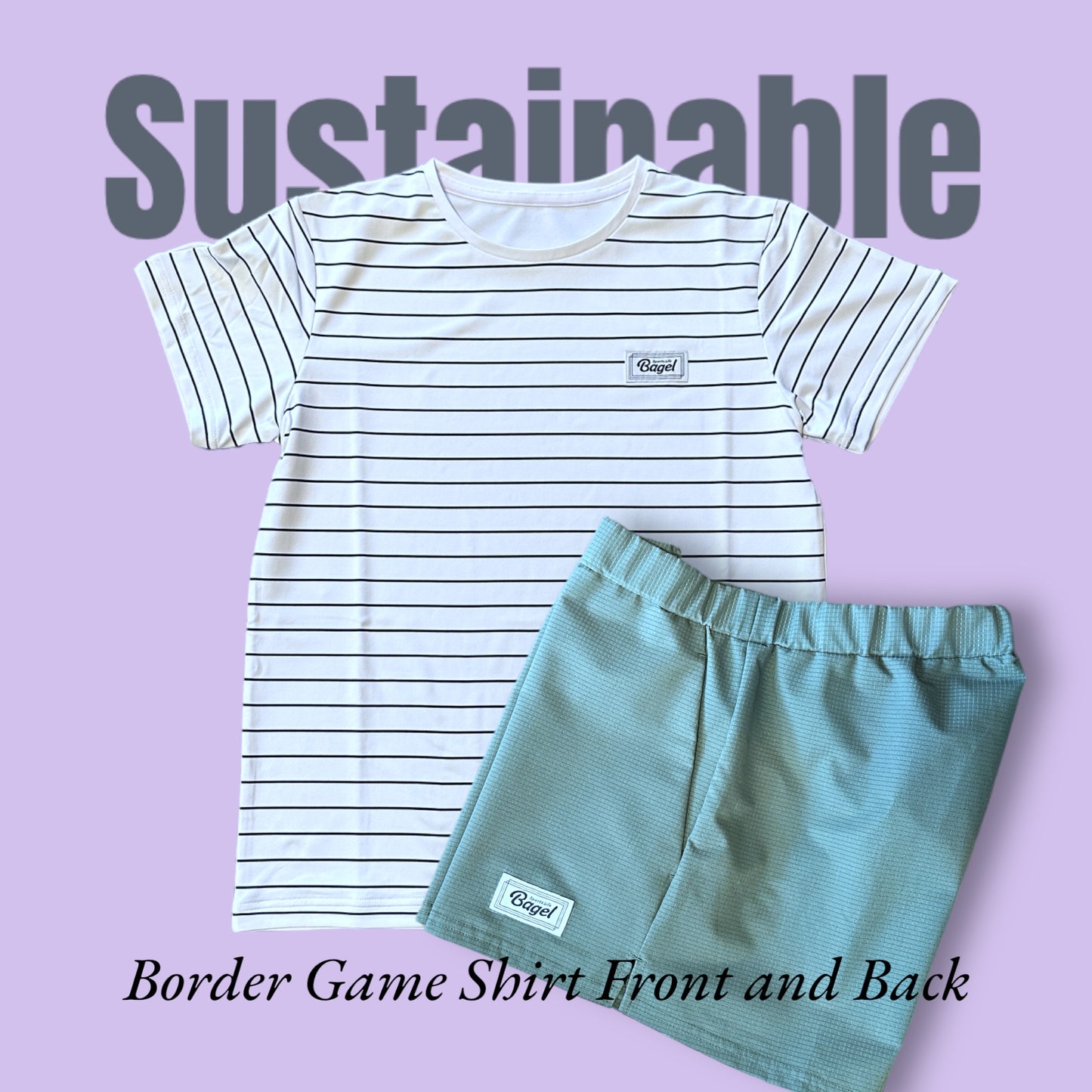 LADIES Sustainable BorderFB 游戏衬衫白色