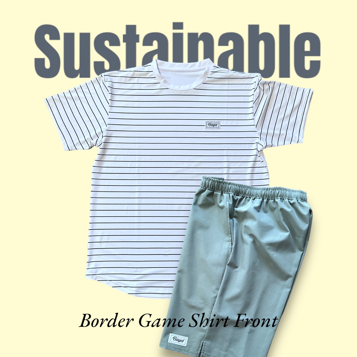 MENS Sustainable BorderF Game Shirt White