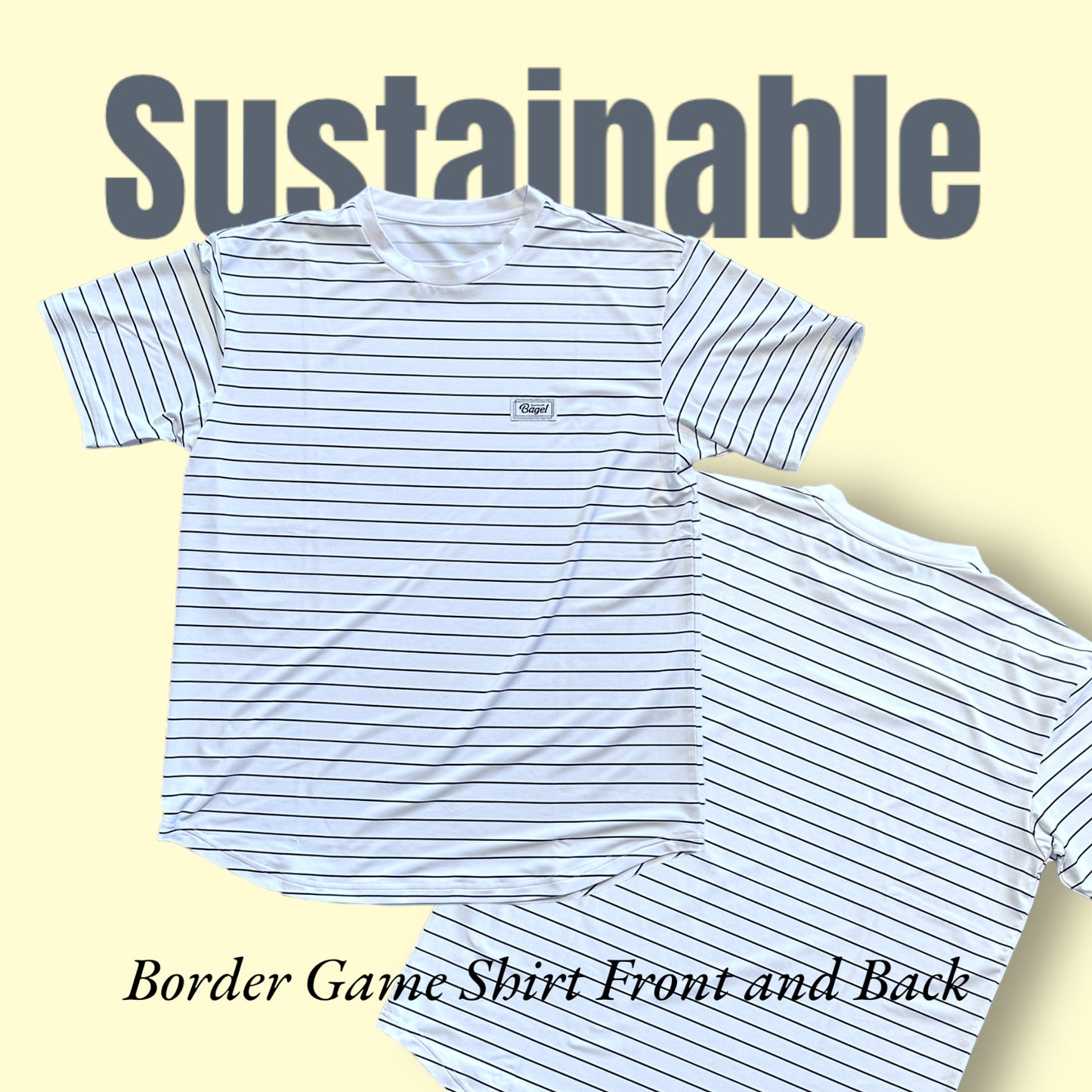 MENS Sustainable BorderFB Game Shirt White