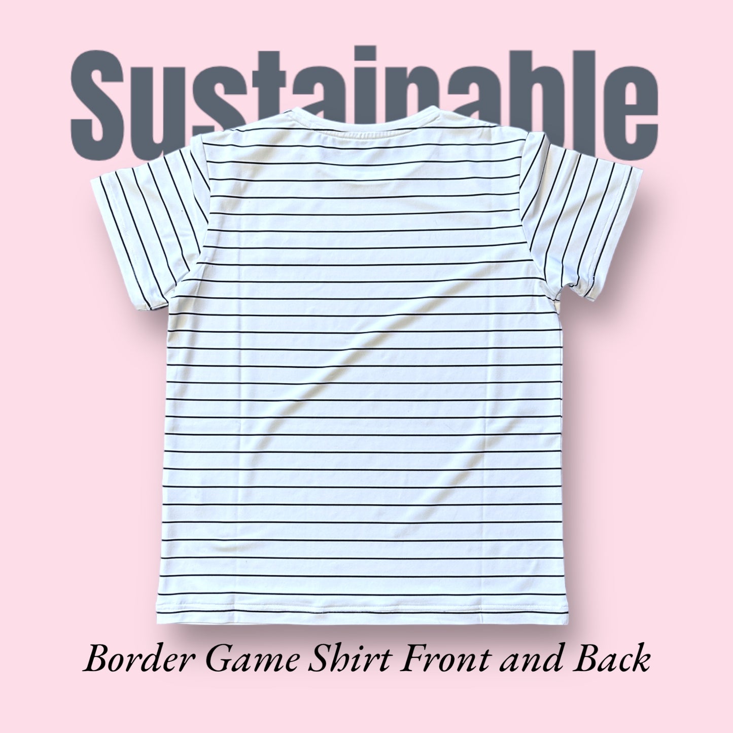 LADIES Sustainable BorderFB 游戏衬衫白色