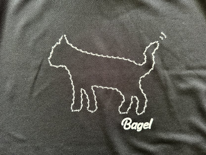 LADIES Bagel-Cat T-Shirt Black