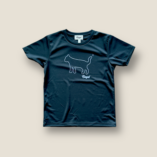 LADIES Bagel-Cat T-Shirt Black