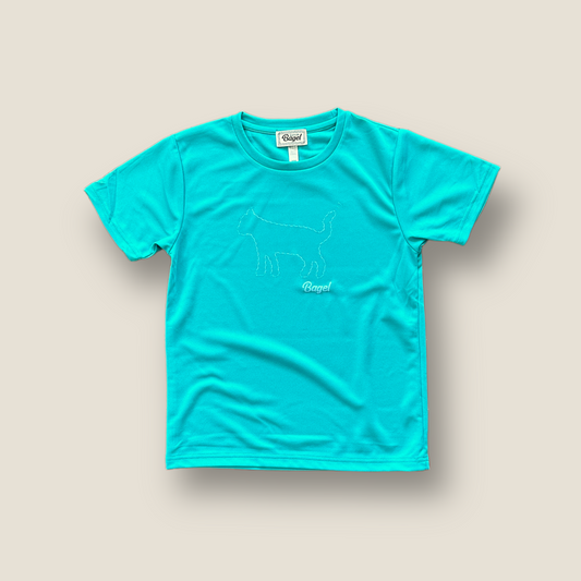 LADIES Bagel-Cat T-Shirt Sky Green